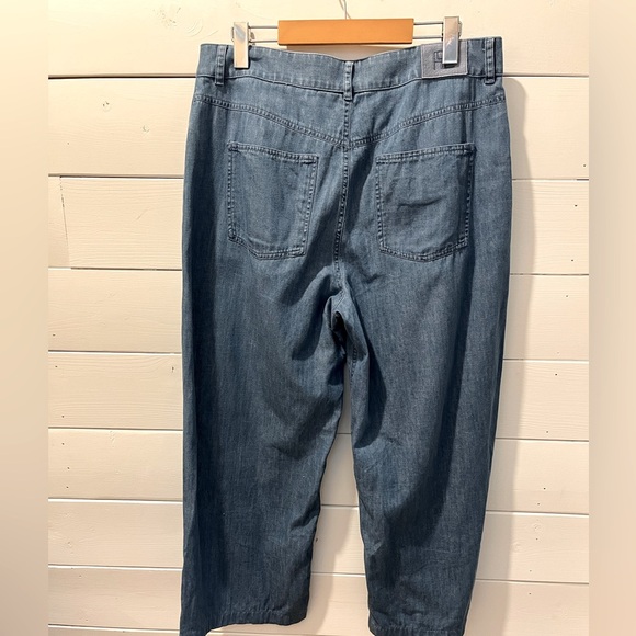 🩵 ICÔNE PAR SIMONS – Light Denim Relaxed-Leg Pants (Size L) - Picture 8 of 8